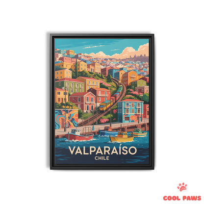 Valparaiso Travel Print | Hillside Houses | Chile