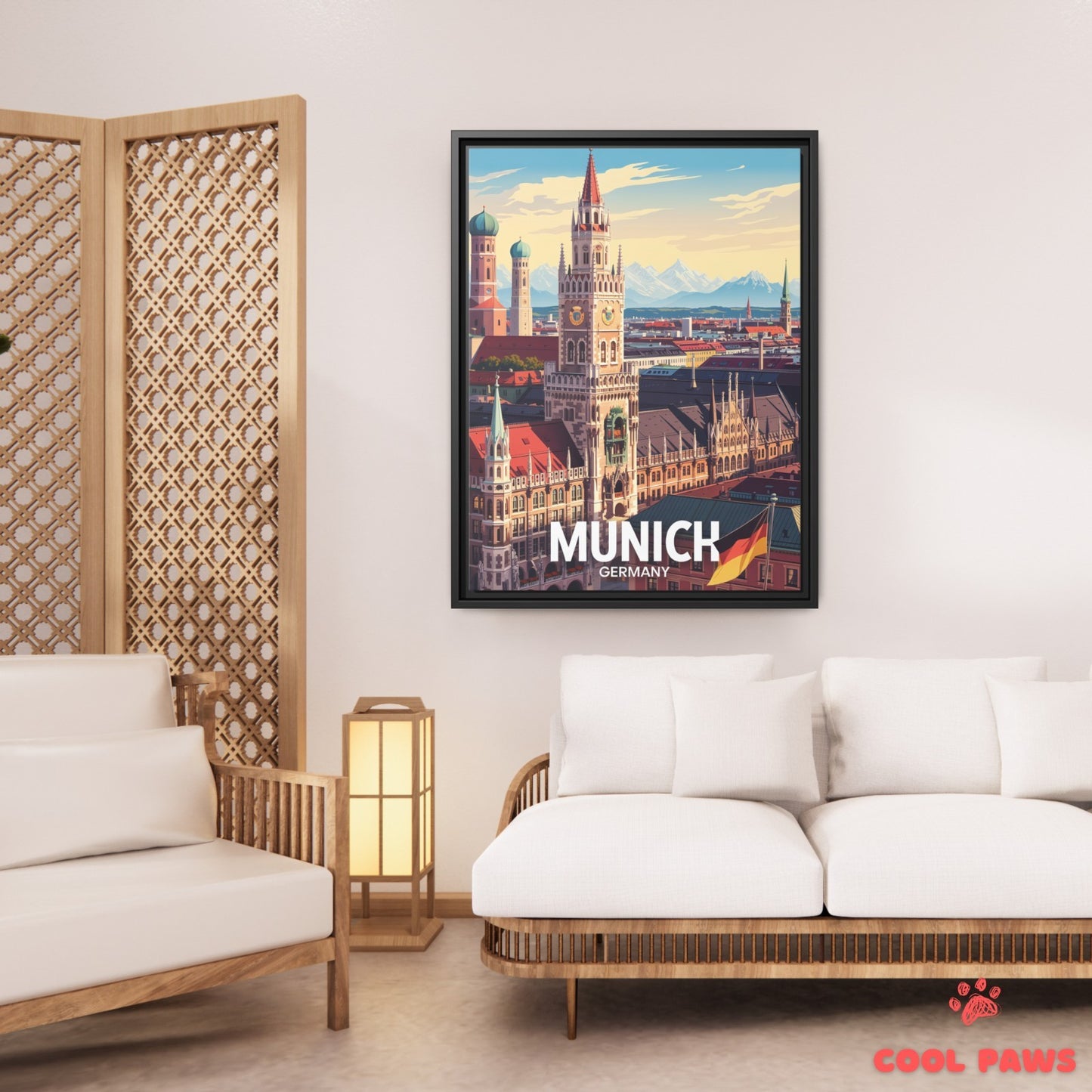 Munich Travel Print | German Marienplatz | Germany