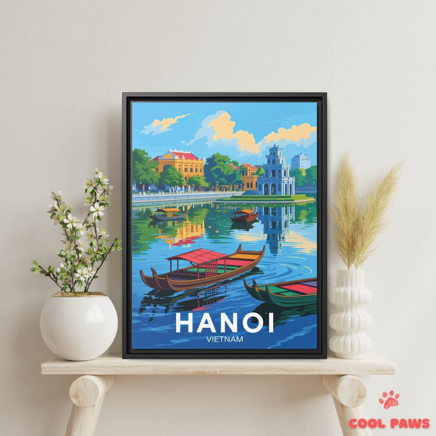 Hanoi Travel Print | Hoan Kiem Lake (Turtle Tower) | Vietnam