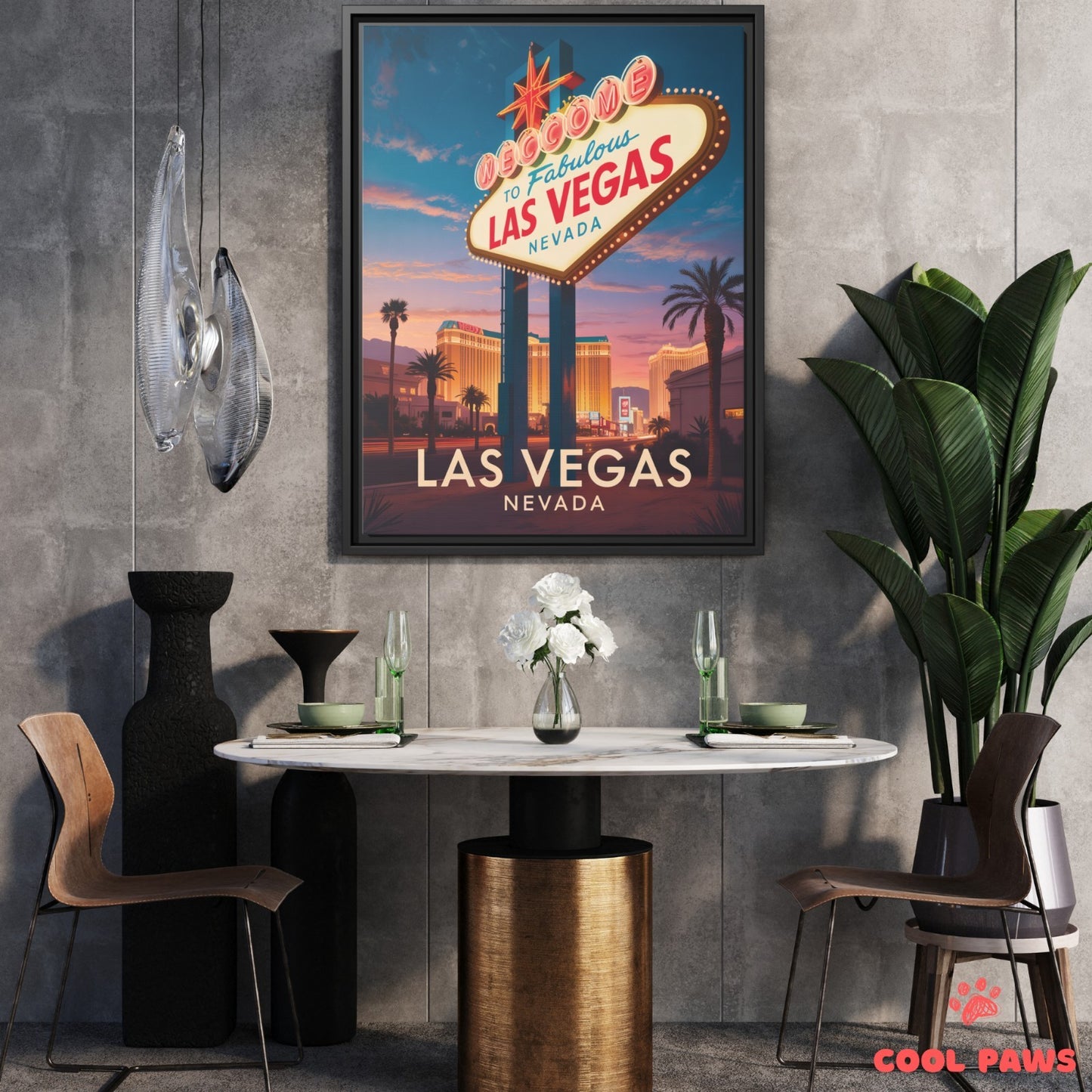 Las Vegas Travel Print | Fabulous Vegas Sign Nevada
