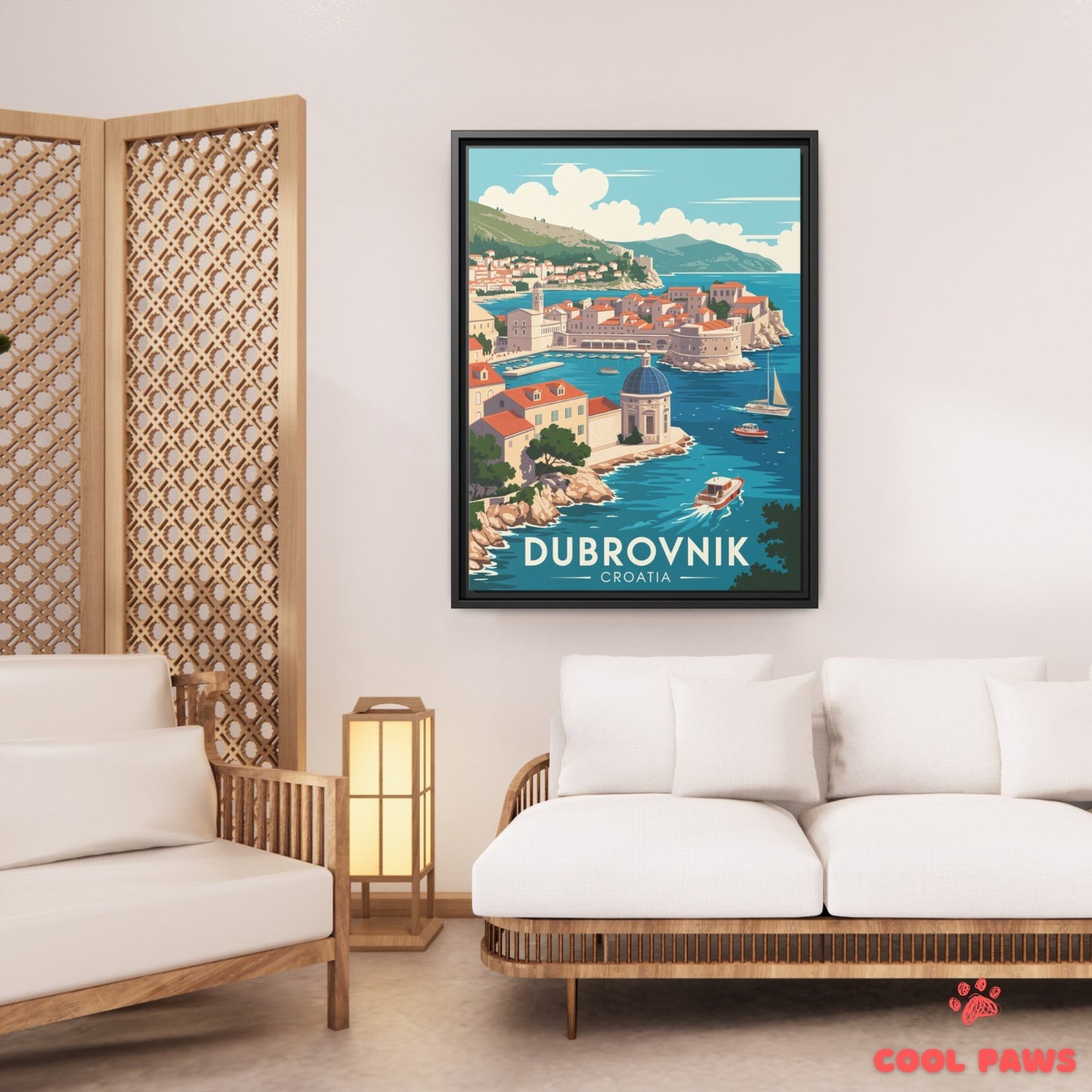 Dubrovnik Travel Print | Croatian City Walls | Croatia