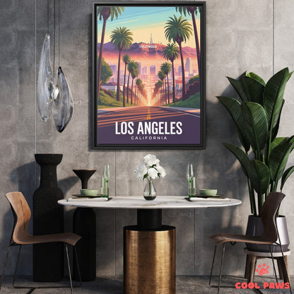 Los Angeles Travel Print | Hollywood Sign California