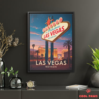 Las Vegas Travel Print | Fabulous Vegas Sign Nevada