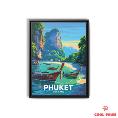 Phuket Travel Print | Longtail boats | Thailand
