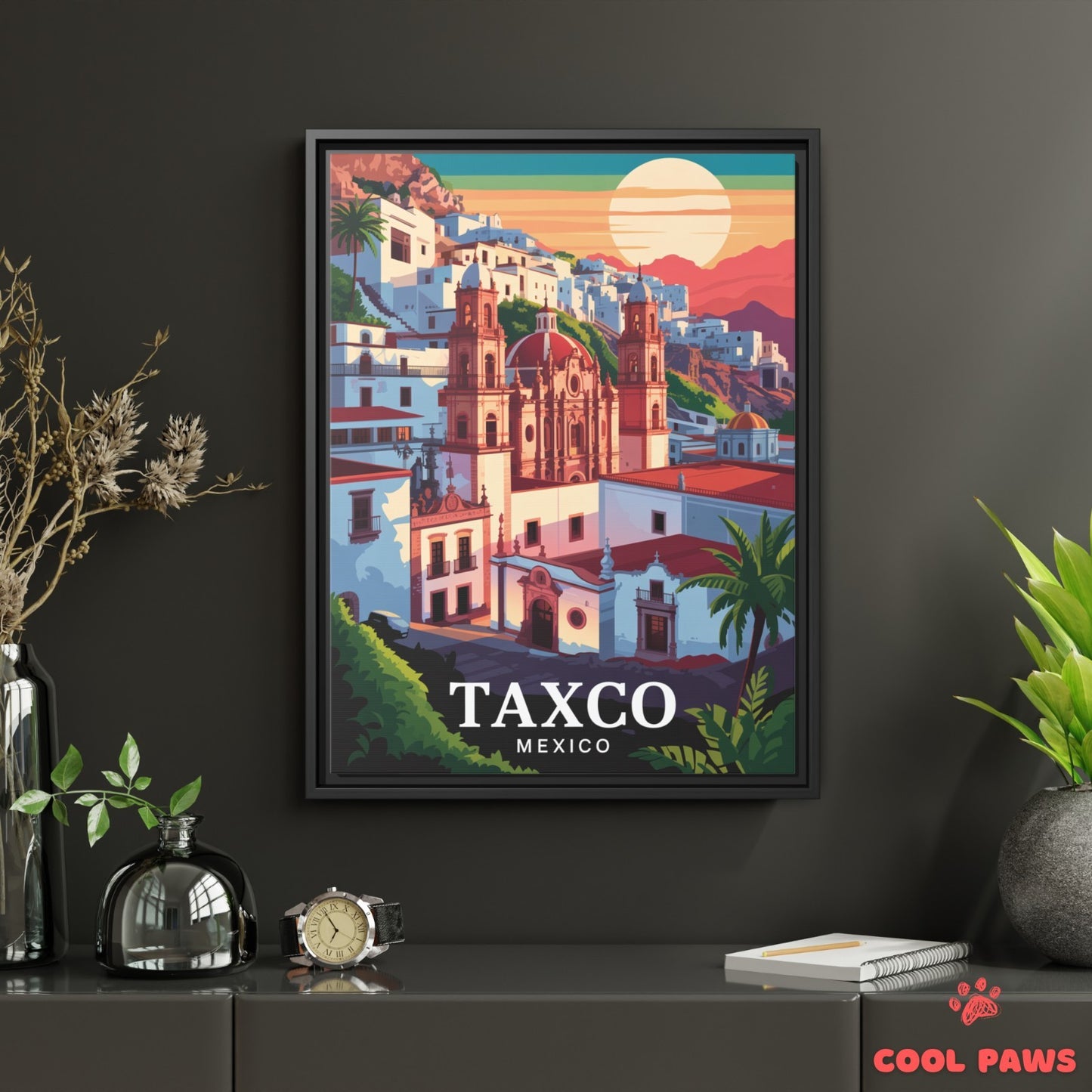 Taxco Travel Print | Santa Prisca Church