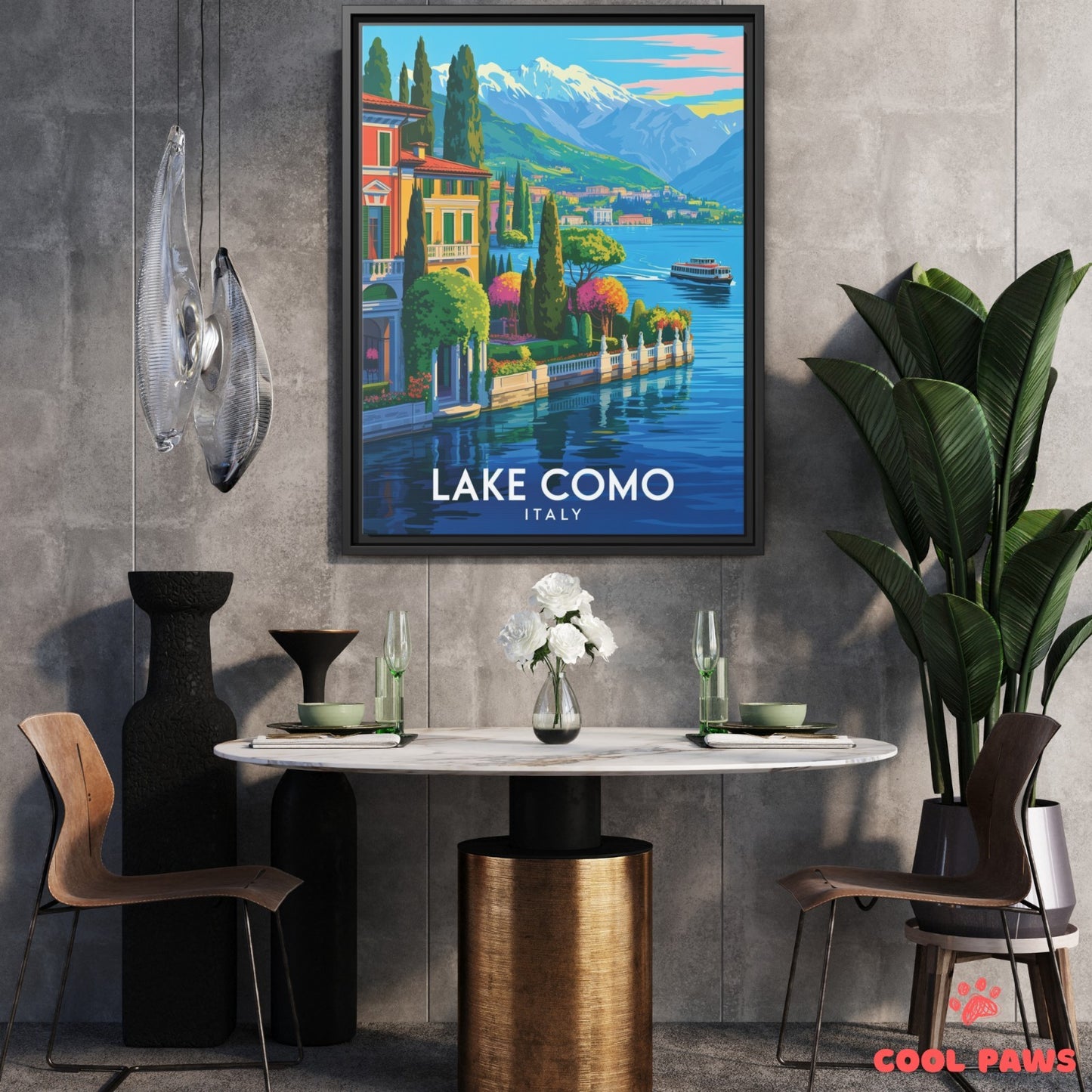 Lake Como Travel Print | Italian Villas| Italy