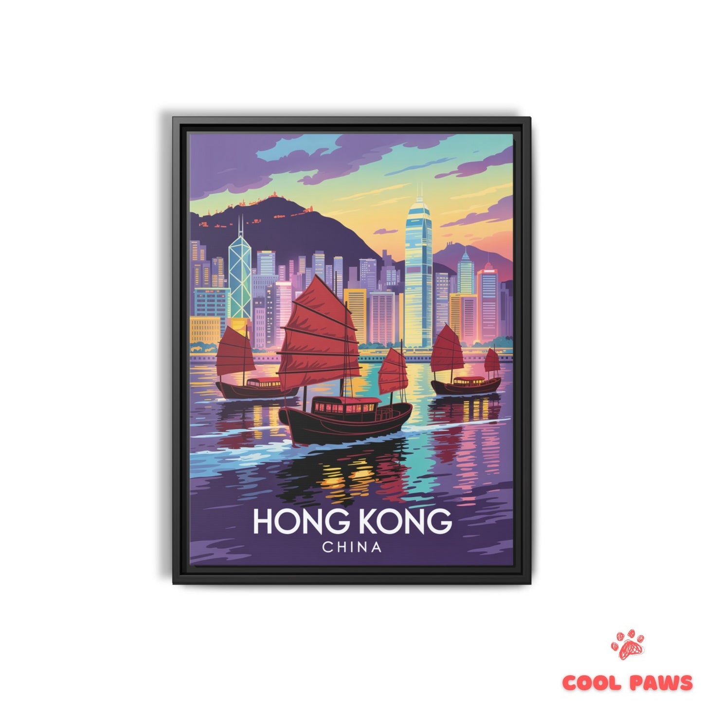 Hong Kong Travel Print | Victoria Harbour | China