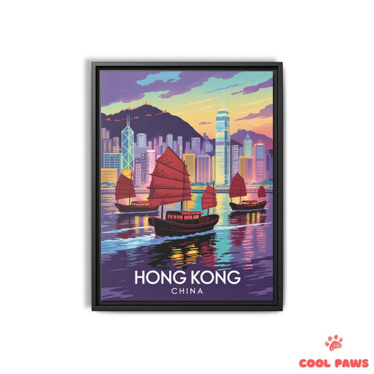Hong Kong Travel Print | Victoria Harbour | China