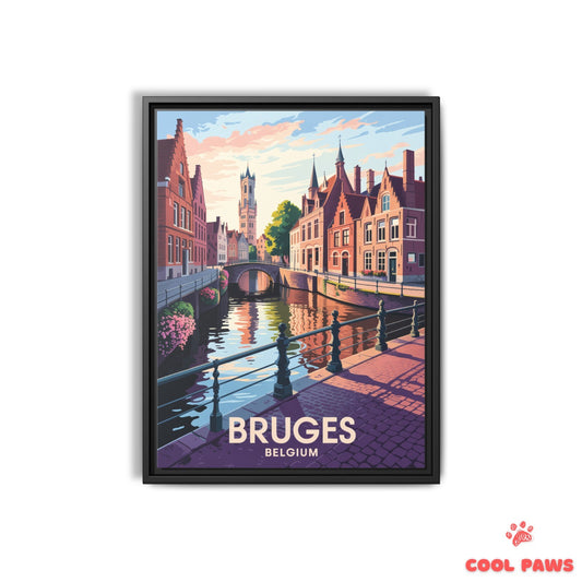 Bruges Travel Print | Dutch/Flemish Belfry Tower | Belgium