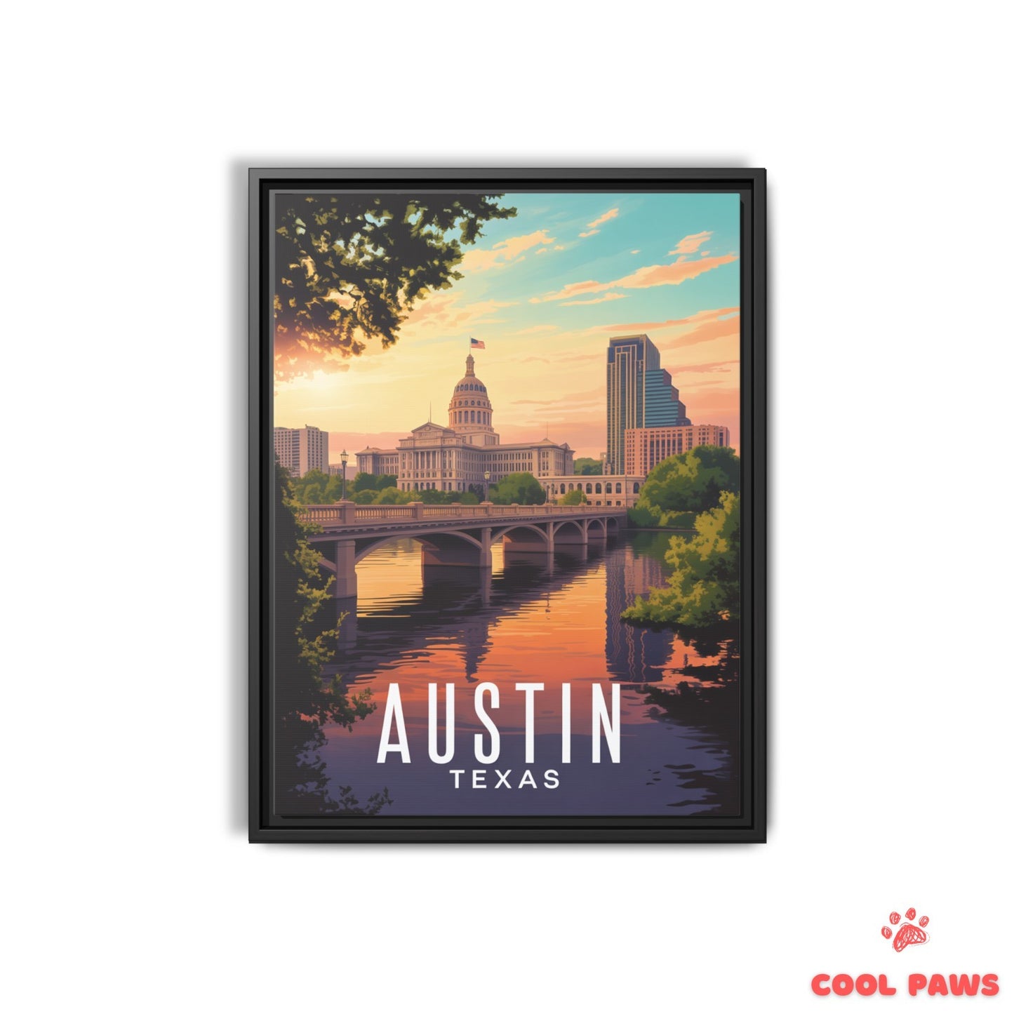 Austin Travel Print | Texas State Capitol