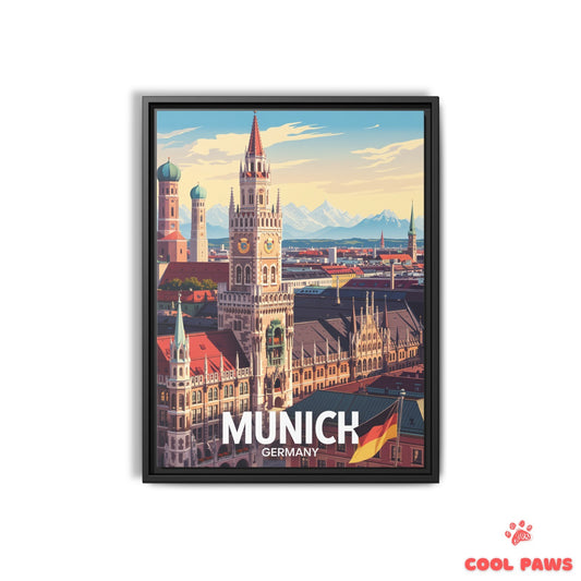 Munich Travel Print | German Marienplatz | Germany