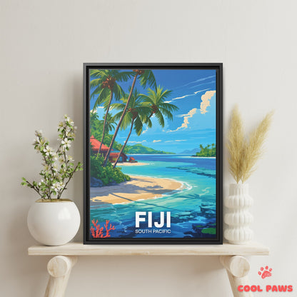 Fiji Travel Print | White sand beach