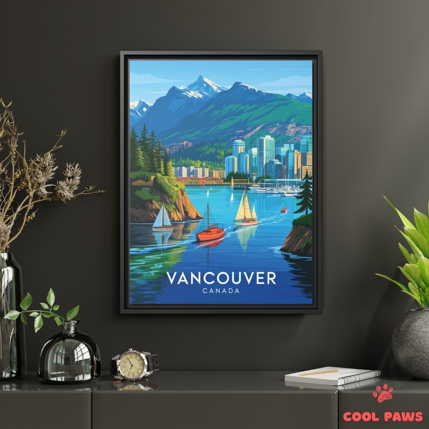 Vancouver  Travel Print | Coastal Mountains