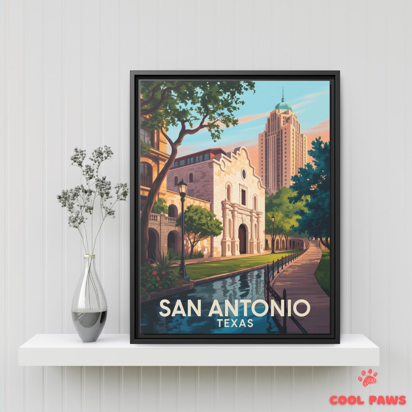San Antonio Travel Print | The Alamo Texas