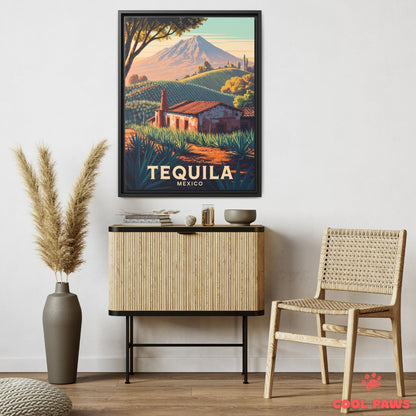 Tequila Travel Print | Agave Fields and Volcano