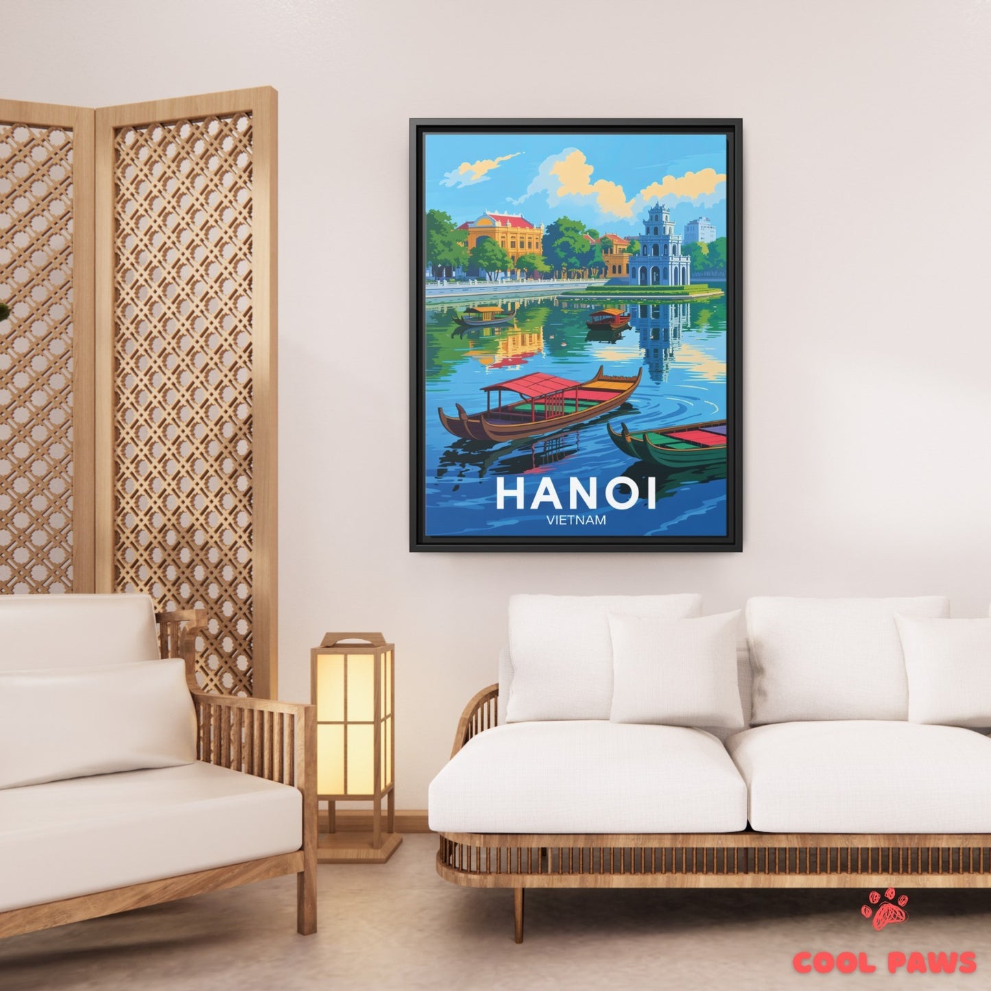 Hanoi Travel Print | Hoan Kiem Lake (Turtle Tower) | Vietnam