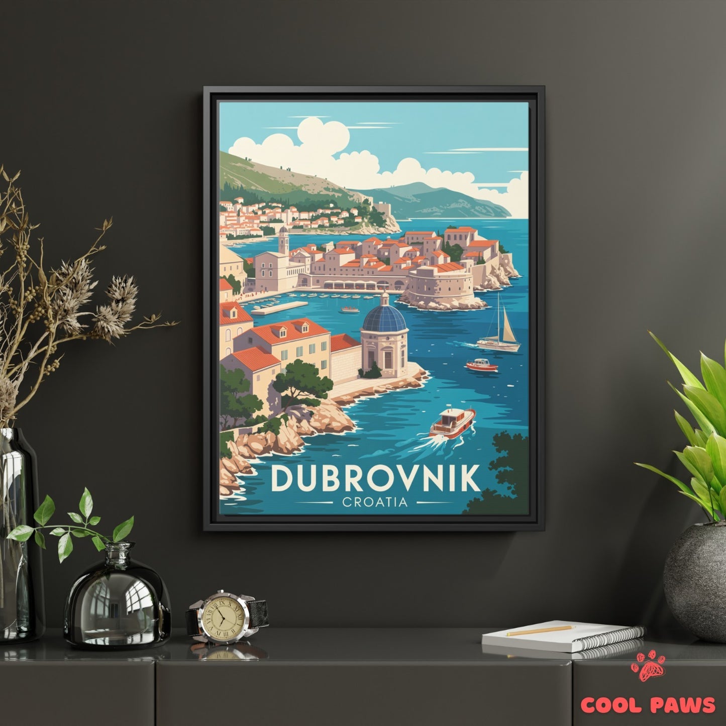 Dubrovnik Travel Print | Croatian City Walls | Croatia