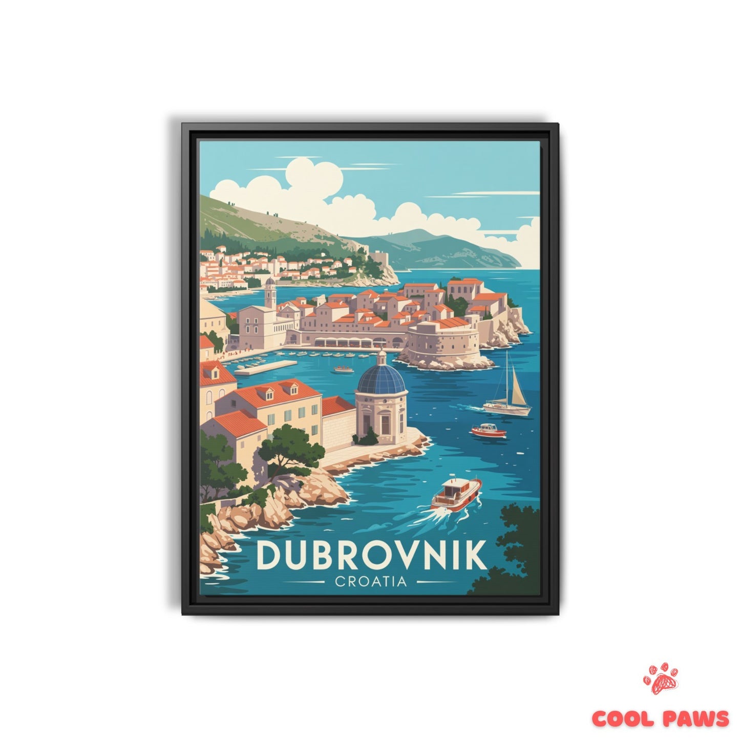 Dubrovnik Travel Print | Croatian City Walls | Croatia