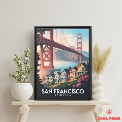 San Francisco Travel Print | Golden Gate Bridge California