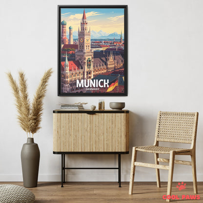 Munich Travel Print | German Marienplatz | Germany