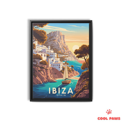 Ibiza Travel Print | Spanish Whitewashed Buildings | Spain