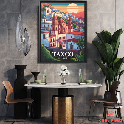 Taxco Travel Print | Santa Prisca Church