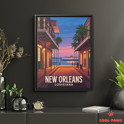 New Orleans Travel Print | French Quarter Louisiana
