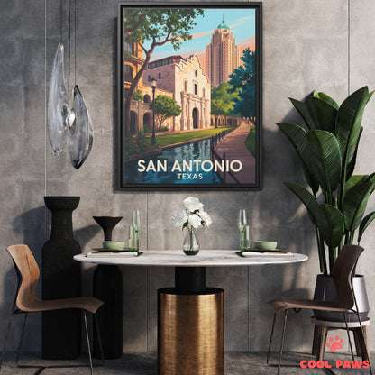 San Antonio Travel Print | The Alamo Texas