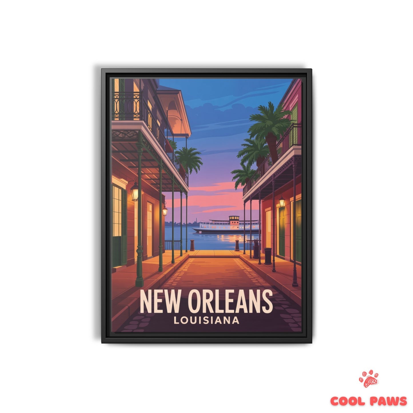 New Orleans Travel Print | French Quarter Louisiana