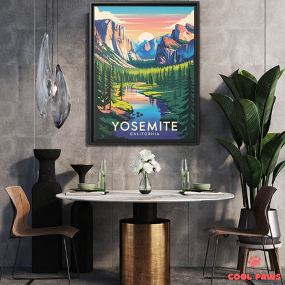Yosemite Travel Print | National Park California