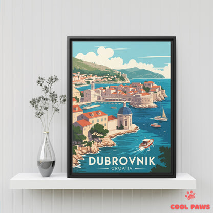 Dubrovnik Travel Print | Croatian City Walls | Croatia