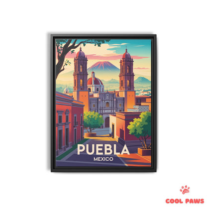 Puebla Travel Print | Puebla Cathedral