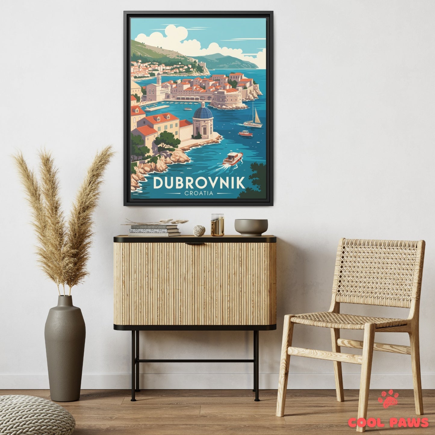 Dubrovnik Travel Print | Croatian City Walls | Croatia