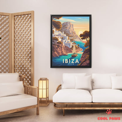 Ibiza Travel Print | Spanish Whitewashed Buildings | Spain